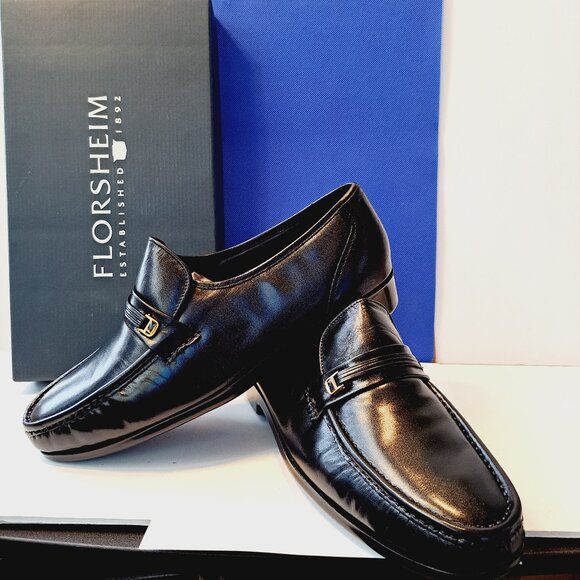 Men's Florsheim, Riva Poly Slip-On 17088-01 Black Leather 11 1/2 D - Picture 12 of 15